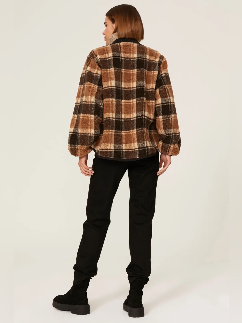 THE GREAT Sherpa Bomber Jacket Size 0 - Picture 9 of 11